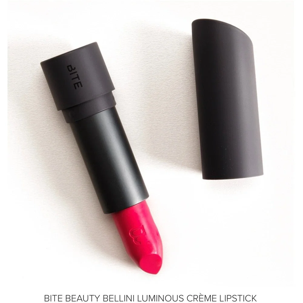 BITE BEAUTY Luminous Creme Lipstick Bellini Fuchsia Pink Cream Full Size